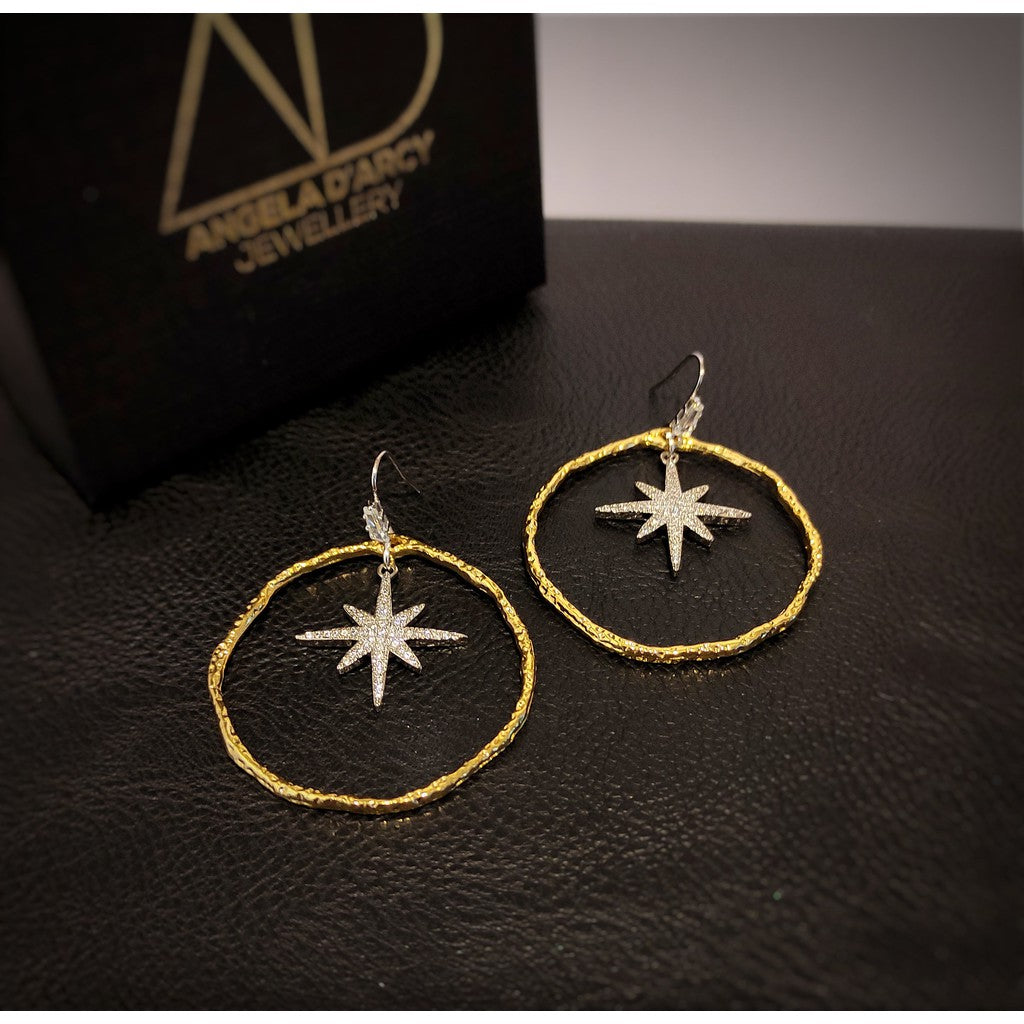 Silver Star Hoops...-Nook & Cranny Gift Store-2019 National Gift Store Of The Year-Ireland-Gift Shop