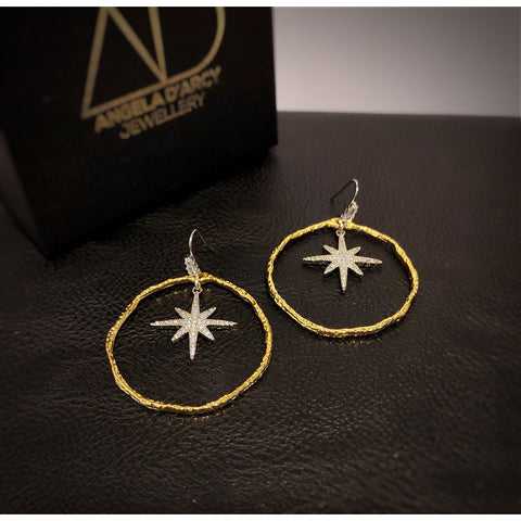 Silver Star Hoops...