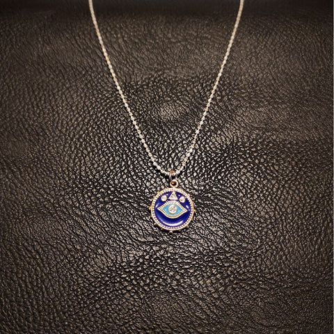 Evil Eye Blue Necklace