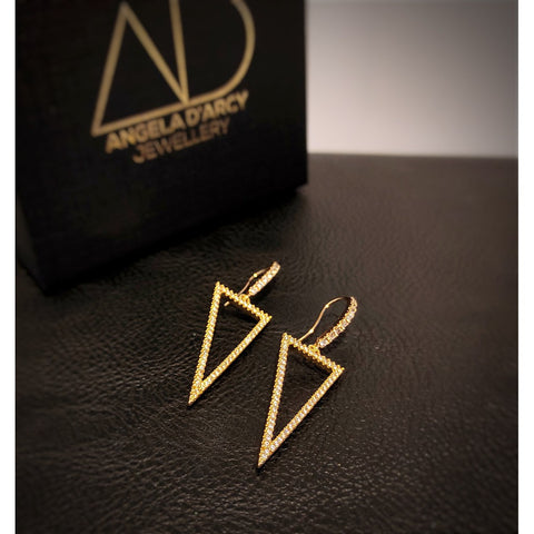 Geometric Triangle Drop Earrings...