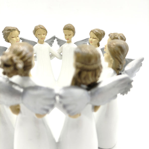 Ceramic Angels in a Ring Candle Holder-Nook & Cranny Gift Store-2019 National Gift Store Of The Year-Ireland-Gift Shop