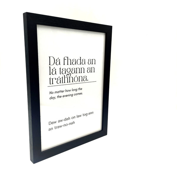 A4 Framed Irish Saying-Nook & Cranny Gift Store-2019 National Gift Store Of The Year-Ireland-Gift Shop