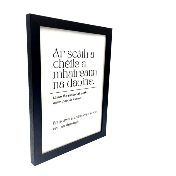 A4 Framed Irish Saying-Nook & Cranny Gift Store-2019 National Gift Store Of The Year-Ireland-Gift Shop