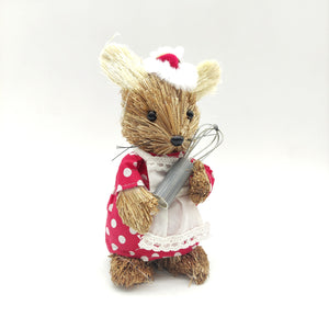 Rustic Mouse carrying baking utensils.-Nook & Cranny Gift Store-2019 National Gift Store Of The Year-Ireland-Gift Shop