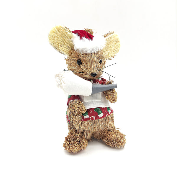 Rustic Mouse carrying baking utensils.-Nook & Cranny Gift Store-2019 National Gift Store Of The Year-Ireland-Gift Shop