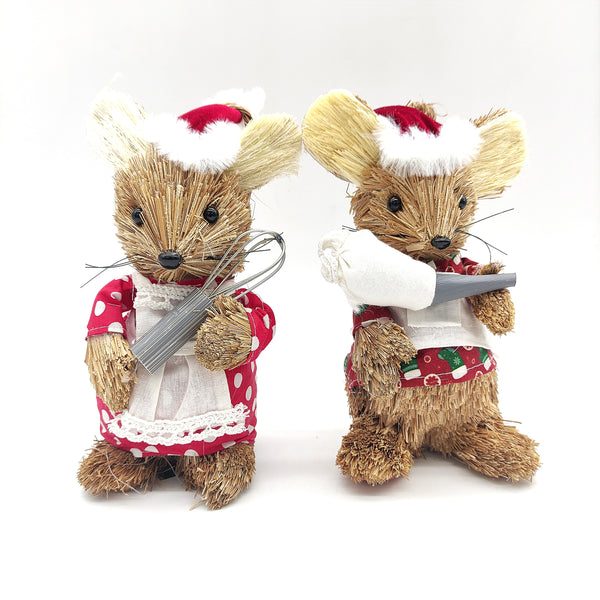 Rustic Mouse carrying baking utensils.-Nook & Cranny Gift Store-2019 National Gift Store Of The Year-Ireland-Gift Shop