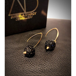 Disco Ball Earrings - Black-Nook & Cranny Gift Store-2019 National Gift Store Of The Year-Ireland-Gift Shop