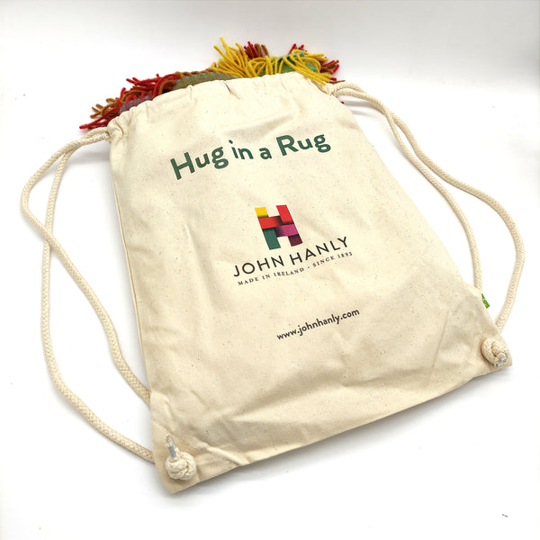 (Hug in a Rug) Lambswool Knee Rug - Yellow, Green & Beige Block Check-Nook & Cranny Gift Store-2019 National Gift Store Of The Year-Ireland-Gift Shop