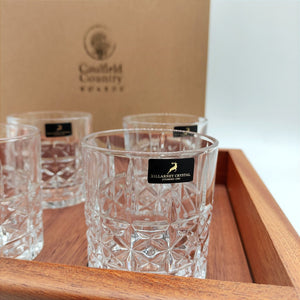 Luxurious Whiskey Tray with 4 Crystal Glasses-Nook & Cranny Gift Store-2019 National Gift Store Of The Year-Ireland-Gift Shop