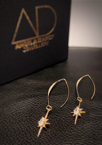 Northern Star Long Hook Earrings-Nook & Cranny Gift Store-2019 National Gift Store Of The Year-Ireland-Gift Shop