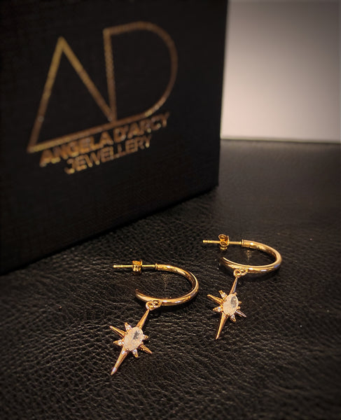 Northern Star, Half Hoop Earrings-Nook & Cranny Gift Store-2019 National Gift Store Of The Year-Ireland-Gift Shop
