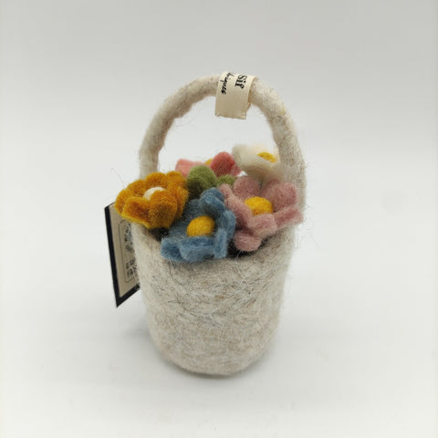 Felt Miniature Flowers in Basket-Nook & Cranny Gift Store-2019 National Gift Store Of The Year-Ireland-Gift Shop