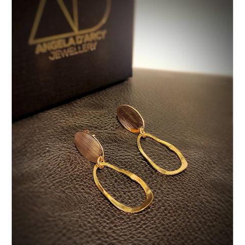 Curvy Hoop Earrings - Gold-Nook & Cranny Gift Store-2019 National Gift Store Of The Year-Ireland-Gift Shop