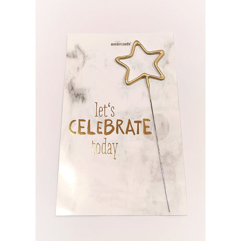 'Let's Celebrate Today' - Fun Sparkling Candle (Star Shaped)-Nook & Cranny Gift Store-2019 National Gift Store Of The Year-Ireland-Gift Shop