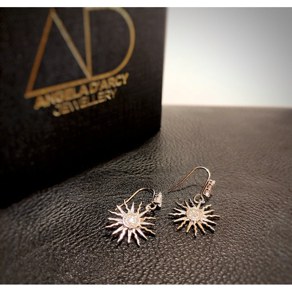 Sunburst Earrings - Silver-Nook & Cranny Gift Store-2019 National Gift Store Of The Year-Ireland-Gift Shop