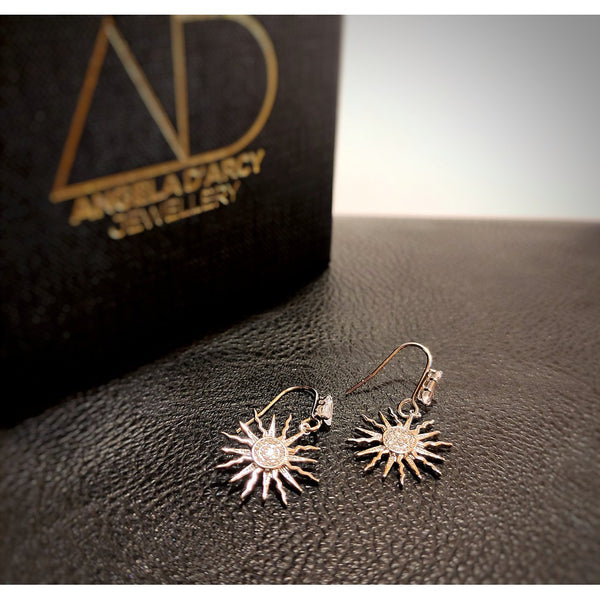 Sunburst Earrings - Silver-Nook & Cranny Gift Store-2019 National Gift Store Of The Year-Ireland-Gift Shop