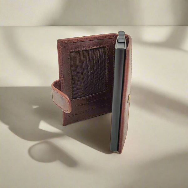 Irish Soft Leather - Pop up Card & Wallet (Brown)-Nook & Cranny Gift Store-2019 National Gift Store Of The Year-Ireland-Gift Shop