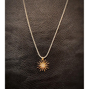 Delicate Sunburst Necklace - White-Nook & Cranny Gift Store-2019 National Gift Store Of The Year-Ireland-Gift Shop