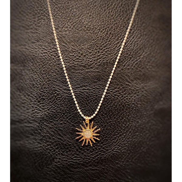 Delicate Sunburst Necklace - White-Nook & Cranny Gift Store-2019 National Gift Store Of The Year-Ireland-Gift Shop