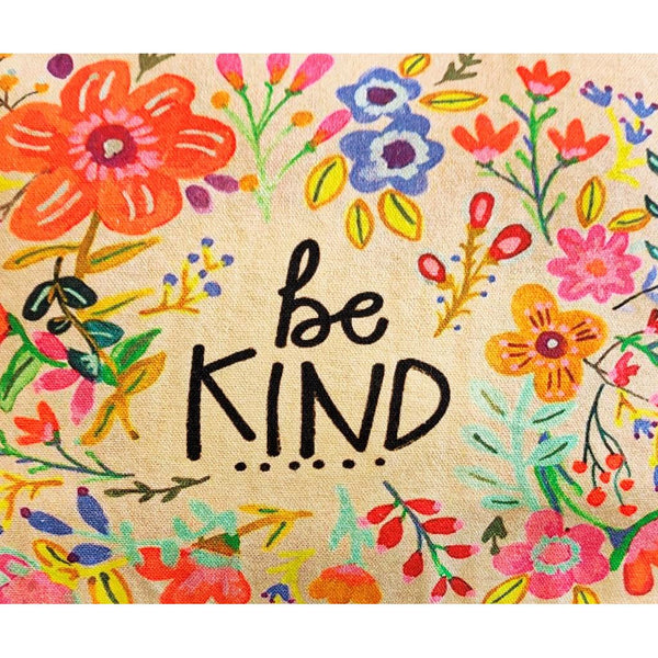Cotton Wild Flower Sponge Bag - "Be Kind"-Nook & Cranny Gift Store-2019 National Gift Store Of The Year-Ireland-Gift Shop