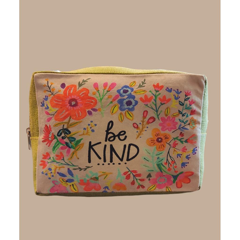 Cotton Wild Flower Sponge Bag - "Be Kind"-Nook & Cranny Gift Store-2019 National Gift Store Of The Year-Ireland-Gift Shop