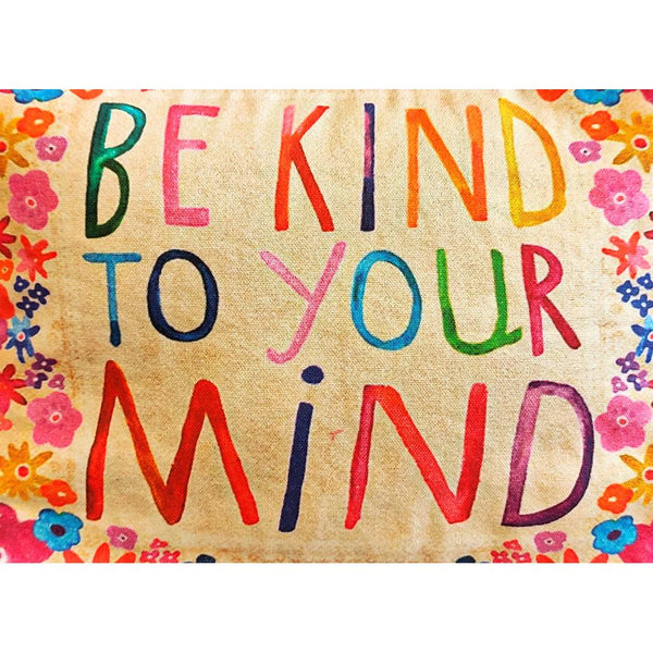 Cotton Wild Flower Sponge Bag - "Be kind to your mind"-Nook & Cranny Gift Store-2019 National Gift Store Of The Year-Ireland-Gift Shop
