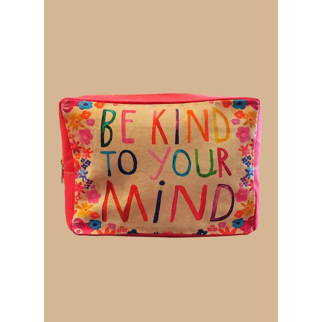 Cotton Wild Flower Sponge Bag - "Be kind to your mind"-Nook & Cranny Gift Store-2019 National Gift Store Of The Year-Ireland-Gift Shop
