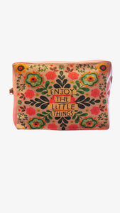 Cotton Wild Flower Sponge Bag - "Enjoy the little things"-Nook & Cranny Gift Store-2019 National Gift Store Of The Year-Ireland-Gift Shop