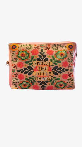 Cotton Wild Flower Sponge Bag - "Enjoy the little things"-Nook & Cranny Gift Store-2019 National Gift Store Of The Year-Ireland-Gift Shop
