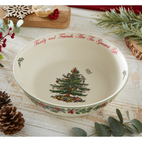 "Family & Friends" Serving Bowl - Christmas Tree-Nook & Cranny Gift Store-2019 National Gift Store Of The Year-Ireland-Gift Shop