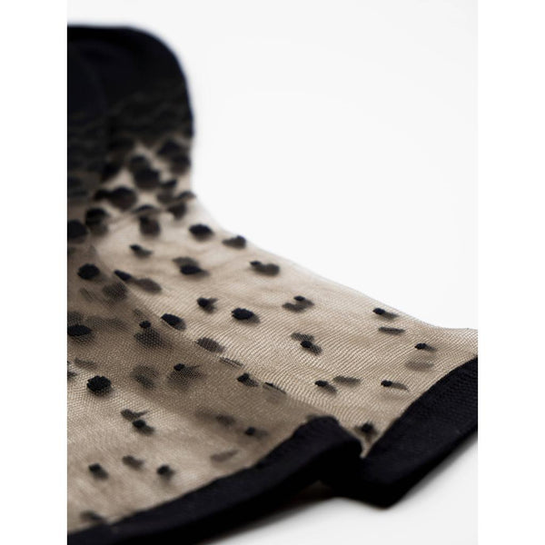 Nakameguro Black • Women's transparent polka dot socks: 41/43