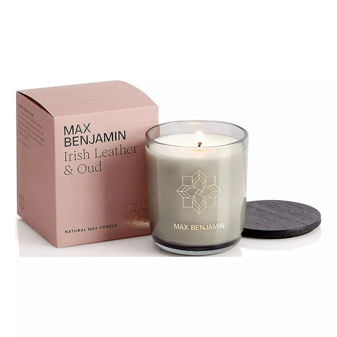 Max Benjamin - Irish Leather & Oud Luxury Natural Candle-Nook & Cranny Gift Store-2019 National Gift Store Of The Year-Ireland-Gift Shop