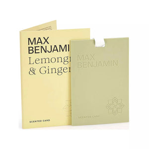 Max Benjamin - Lemongrass & Ginger Luxury Scented Card-Nook & Cranny Gift Store-2019 National Gift Store Of The Year-Ireland-Gift Shop