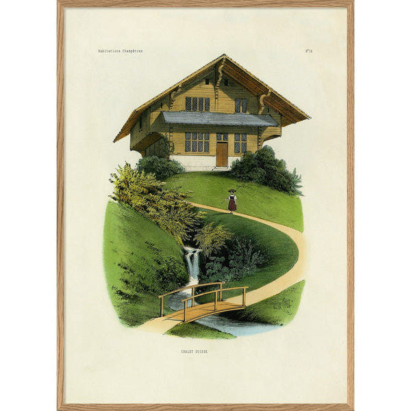 Chalet Suisse - Oak style framed print-Nook & Cranny Gift Store-2019 National Gift Store Of The Year-Ireland-Gift Shop