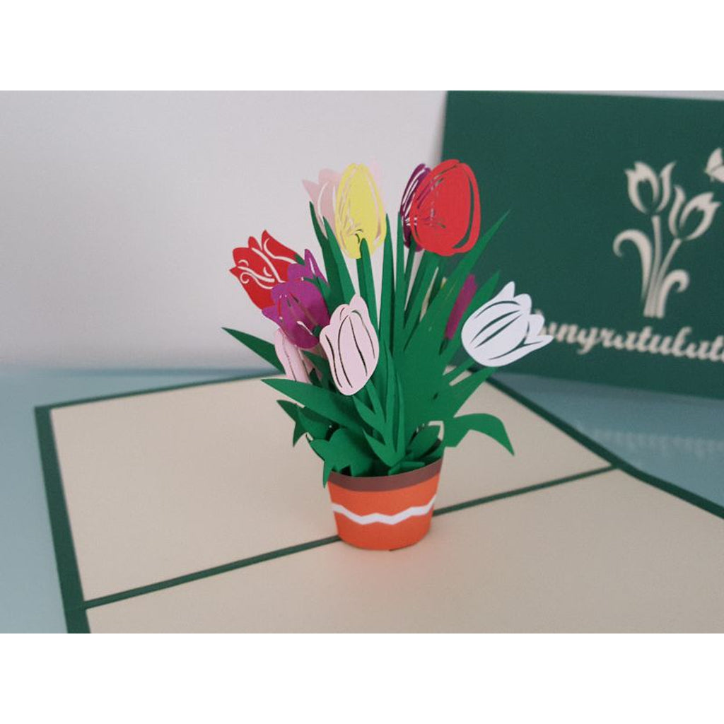 3d Pop up Card - Congratulations (Tulip)-Nook & Cranny Gift Store-2019 National Gift Store Of The Year-Ireland-Gift Shop