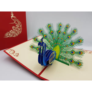 3d Pop up Card - Peacock-Nook & Cranny Gift Store-2019 National Gift Store Of The Year-Ireland-Gift Shop