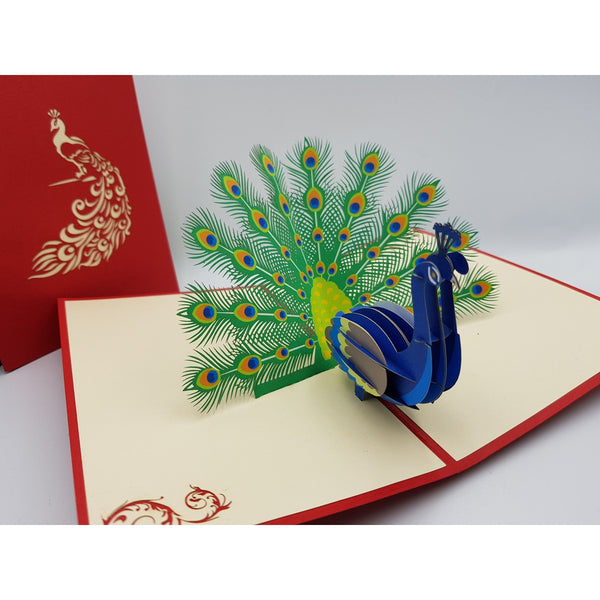 3d Pop up Card - Peacock-Nook & Cranny Gift Store-2019 National Gift Store Of The Year-Ireland-Gift Shop