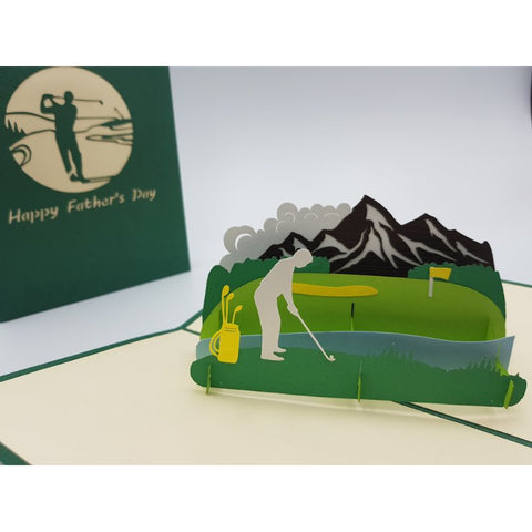 3d Pop up Card - Happy Father's Day (Golf)-Nook & Cranny Gift Store-2019 National Gift Store Of The Year-Ireland-Gift Shop