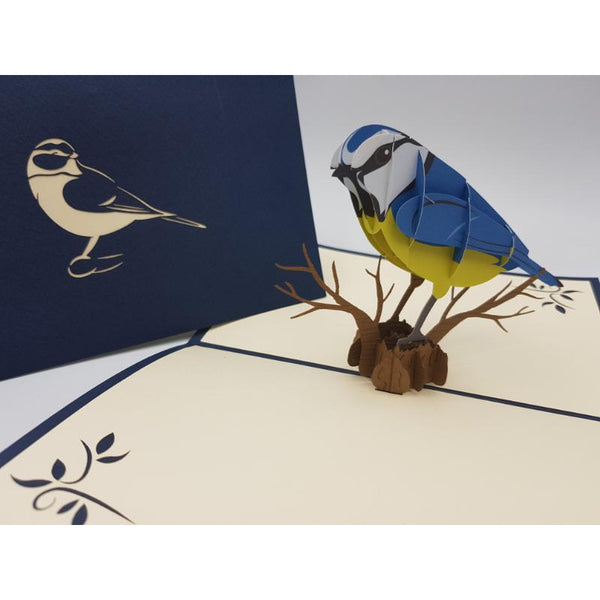 3d Pop up Card - Bluetit-Nook & Cranny Gift Store-2019 National Gift Store Of The Year-Ireland-Gift Shop