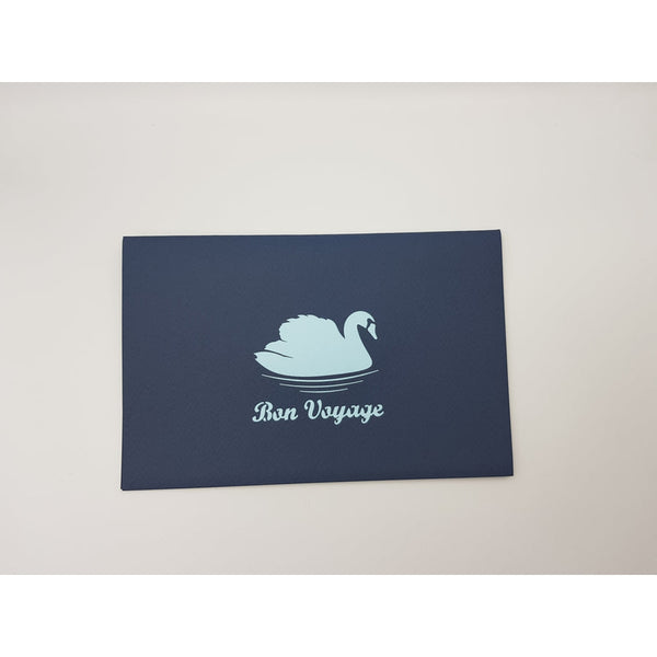 3d Pop up Card - Bon Voyage (Swan)-Nook & Cranny Gift Store-2019 National Gift Store Of The Year-Ireland-Gift Shop