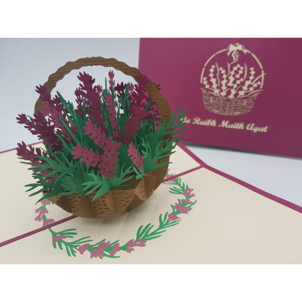 3d Pop up Card - Lavender (Go raibh maith agat)-Nook & Cranny Gift Store-2019 National Gift Store Of The Year-Ireland-Gift Shop