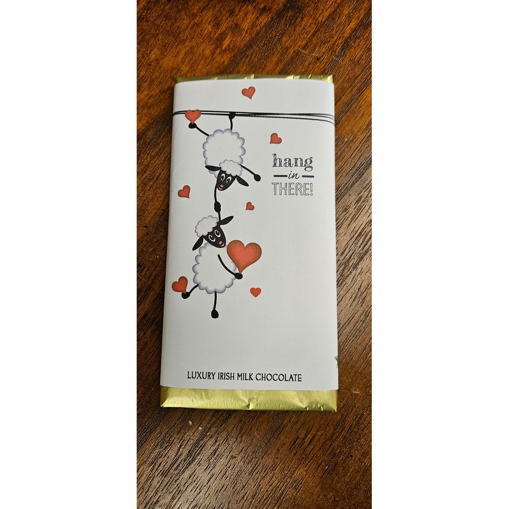 Luxury Irish Milk Chocolate 90g Bar – ‘Hang in there'-Nook & Cranny Gift Store-2019 National Gift Store Of The Year-Ireland-Gift Shop
