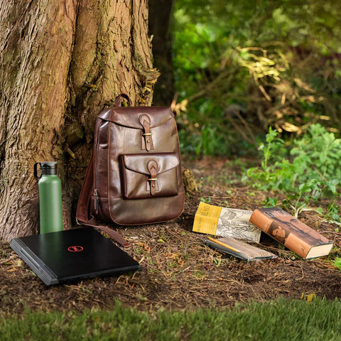 Rucksack (Dark Brown) - Luxury Irish Soft Leather-Nook & Cranny Gift Store-2019 National Gift Store Of The Year-Ireland-Gift Shop