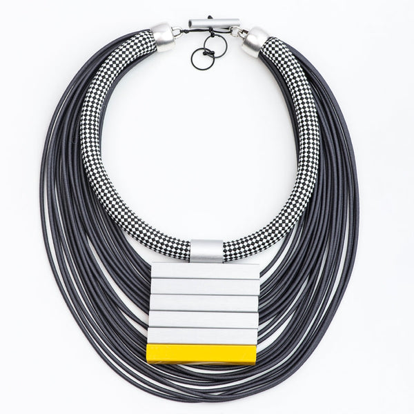 Multiwire Alternate Aluminium Necklace - 'Go with the Flow' Collection-Nook & Cranny Gift Store-2019 National Gift Store Of The Year-Ireland-Gift Shop