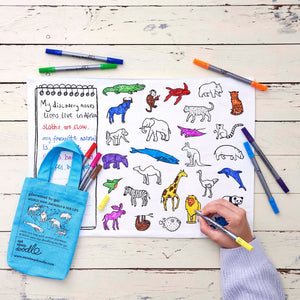 Colour in your own place mat - (World and Sealife Design)-Nook & Cranny Gift Store-2019 National Gift Store Of The Year-Ireland-Gift Shop