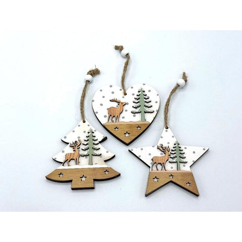 Wooden Christmas Decoration - Reindeer-Nook & Cranny Gift Store-2019 National Gift Store Of The Year-Ireland-Gift Shop