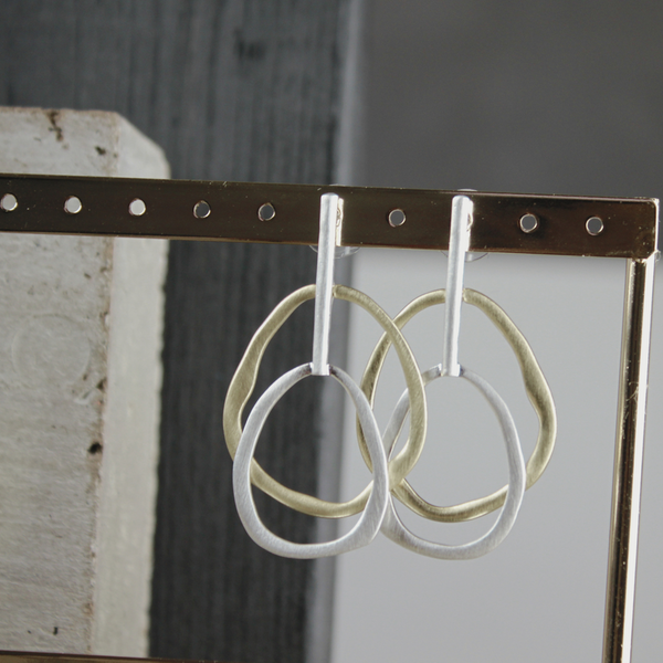Elysian Statement Earrings - Gold & Silver-Nook & Cranny Gift Store-2019 National Gift Store Of The Year-Ireland-Gift Shop