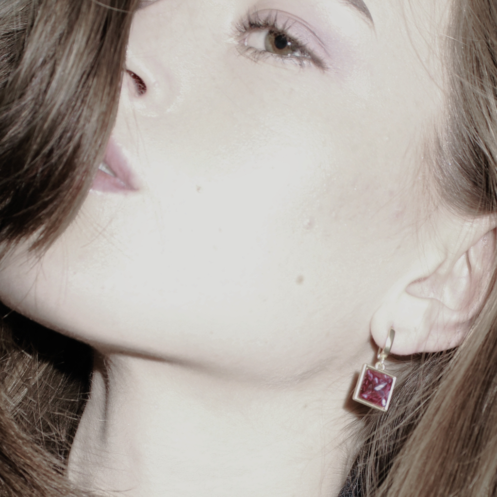 Audrey Huggie Earrings - Rose-Nook & Cranny Gift Store-2019 National Gift Store Of The Year-Ireland-Gift Shop