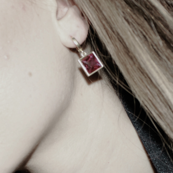 Audrey Huggie Earrings - Rose-Nook & Cranny Gift Store-2019 National Gift Store Of The Year-Ireland-Gift Shop