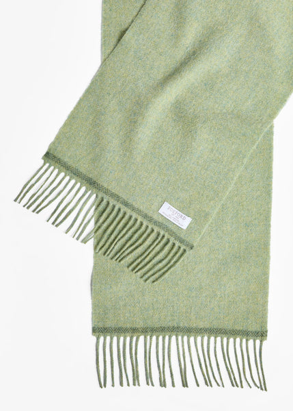 Foxford Scarf - Green Melange Lambswool Scarf-Nook & Cranny Gift Store-2019 National Gift Store Of The Year-Ireland-Gift Shop